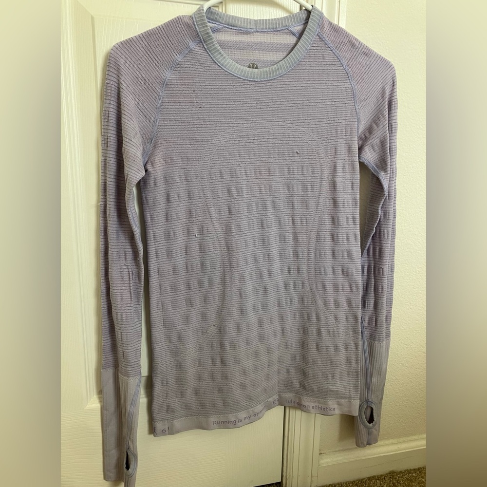 Lululemon Purple Long Sleeve Thumb Hole Top Women’s